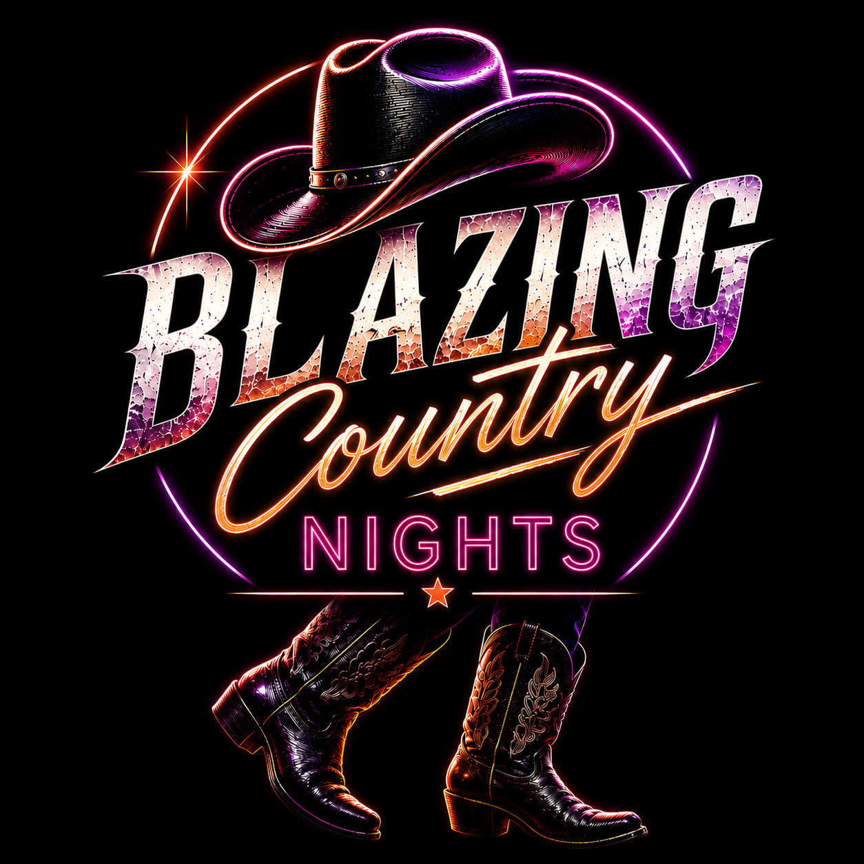 Blazing Country Nights Logo